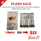 Thạch collagen tổ yến đông trùng hạ thảo bổ dưỡng, đẹp da Nonghuyp Hàn Quốc - Hộp 15 tép
