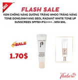 Kem Chống Nắng Dưỡng Trắng Whoo trắng nâng tone Gongjinhyang Seol Radiant White Tone Up Sunscreen SPF50+/PA++++ - mini 6ml