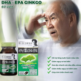 Viên Uống DHA - EPA bổ não, tăng cường thị lực, phòng chống đột quỵ Ginkgo NOGUCHI Nhật Bản