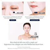 Mặt Nạ Thạch Nâng Cơ Và Chống Lão Hóa WellDerma Premium Sapphire Collagen Impact Fitting Maák - Trắng