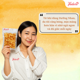 Dưỡng Nhan ( Nhựa đào , Bồ Mể , Tuyết Yến Mũ trôm ) - Dùng để ngâm uống giúp thanh lọc cơ thể mát gan sạch ruột nhuận trường và bổ sung collagen tự nhiên đẹp da .