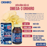 Dầu cá Orihiro Omega 3 bổ sung DHA và EPA hỗ trợ tim mạch, bổ nảo, bổ mắt và chống viêm
