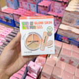 Che Khuyết Điểm và Triệt Sắc The Saem Cover Perfection Triple Pot Concealer Glow - Màu 21N