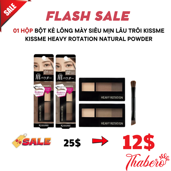 Bột Kẻ Lông Mày Siêu Mịn Lâu Trôi Kissme KissMe Heavy Rotation Natural Powder