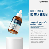 Serum B5 phục hồI da dưỡng trắng, chống nhăn cấp ẩm dành cho mọi loại da  Prettyskin Multi Hydra B5 Max Serum - Chai xanh đậm