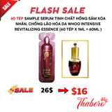 Sample serum Tinh Chất hồng sâm Xóa Nhăn, Chống Lão Hóa Da  Whoo  Intensive Revitalizing Essence (60 tép x 1ml = 60ml )