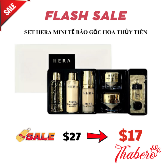 Set Hera mini trẻ hoá da tế bào gốc hoa thuỷ tiên