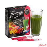 Nước ép lúa mạch siêu  trái cây collagen giúp giãm cân thải mở thừa và làm đẹp da   Nippon Yakken Super Fruit Green Juice Diet Nhật Bản