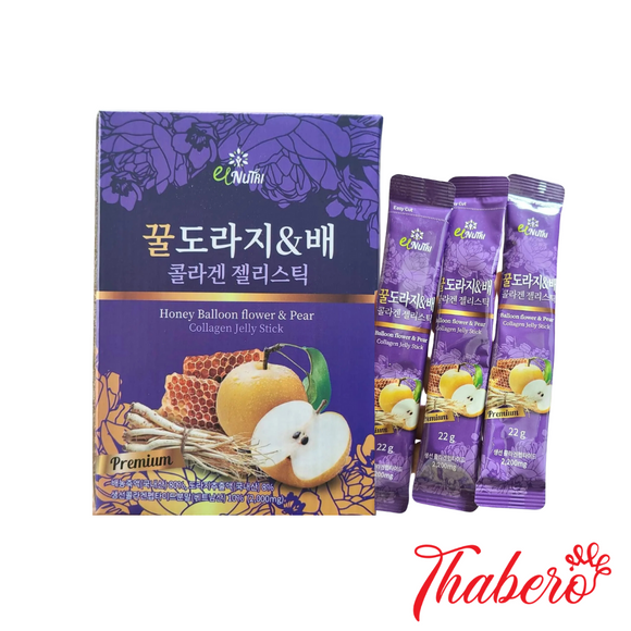 Thạch collagen tinh chất nước ép Lê  Hồng sâm Mật ong EL Nutri Premium