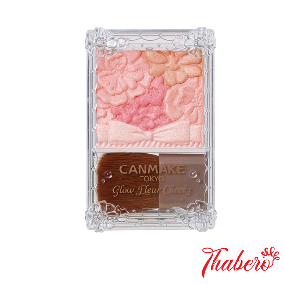 Phấn má Canmake Glow Fleur Cheeks, màu 01 - Hồng đào nhạt