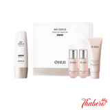 Set Kem Chống Nắng dưởng trắng  cao cấp bảo vệ da tối ưu OHUI Day Shield Perfect Sun Black SPF50+ PA++++ - Vạch đen