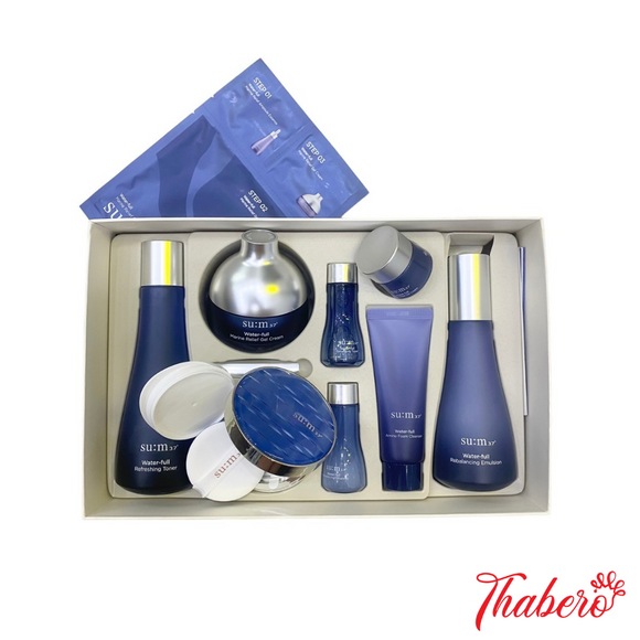 Set dưỡng da Su:m37 xanh cấp nước, tăng cường độ ẩm, kiểm soát dầu thừa Water-full special 9 món