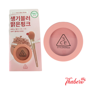 Phấn Má Hồng 3CE Face Blush #Mono Pink Hồng đất nhạt - Kèm cọ