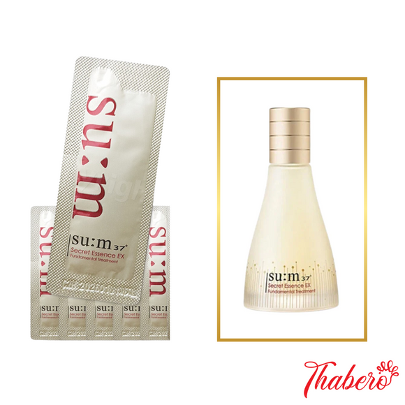 Sample Nước thần dưỡng ẩm căng bóng, tăng độ đàn hồi da Su:m37 Secret Essence EX Fundamental Treatment (120 gói x 1ml =120ml )