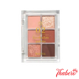 Bảng Phấn Mắt 6 Màu Eyeshadow Palette Nội Địa Nhật Ryochan Mall Beautiful - Màu 02 Sắc hồng dễ thương, ngọt ngào.
