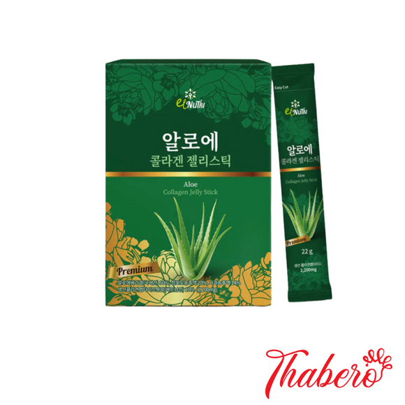 Thạch collagen  nha đam dưởng nhan và thanh nhiệt  Aloe Collagen Jelly Stick EL Nutri Hàn Quốc
