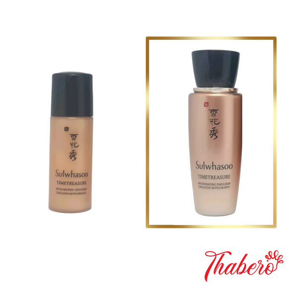 Sample sữa dưỡng tinh chất thông đỏ chống lão hóa toàn diện Sulwhasoo Timetreasure Invigorating Emulsion (30 lọ x 5ml =150ml )