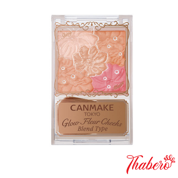 Phấn má Canmake Glow Fleur Cheeks, màu B01 - Cam đào nhẹ nhàng