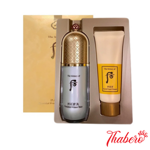 Set Kem Lót Trang Điểm nâng tone, giảm dầu nhờn Whoo Gongjinhyang Mi Essential Primer Base - Tặng kèm sữa rửa mặt