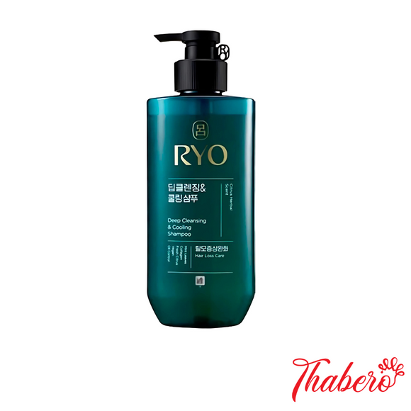 Dầu gội sạch sâu, giảm gàu, giãm gảy rụng tóc  chiết xuất bạc hà mát lạnh Ryo Deep Cleansing & Cooling