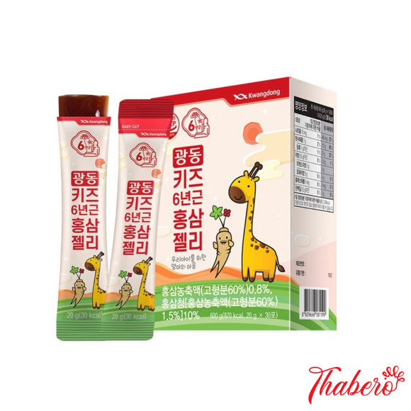 Thạch Hồng Sâm trẻ em tăng cường hệ miễn dịch, kích thích ăn ngon 6 Năm Tuổi Kwangdong Kids Jelly
