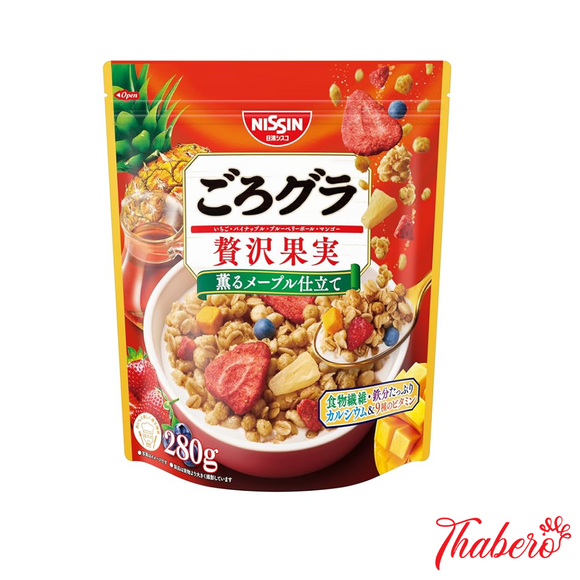 Ngũ cốc ăn liền trái cây cung cấp chất xơ , canxi và sắt và 9 loại vitamin thiết yếu hằng ngày  đậu nành Nissin  Nhật