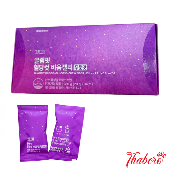 Thạch chất xơ giãm đường trong máu  tạo cảm giác no, kiểm soát cân nặng, giảm cân LG Glam Fit Vị Mận