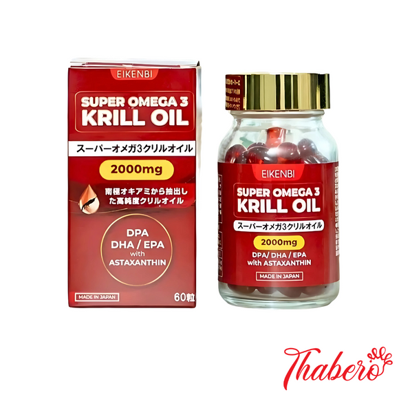 Viên Uống Dầu Nhuyễn Thể Hỗ Trợ Trí Não, Làm Đẹp Da, Tăng Cường Sức Khỏe Super Omega 3 Krill Oil 2000mg Eikenbi