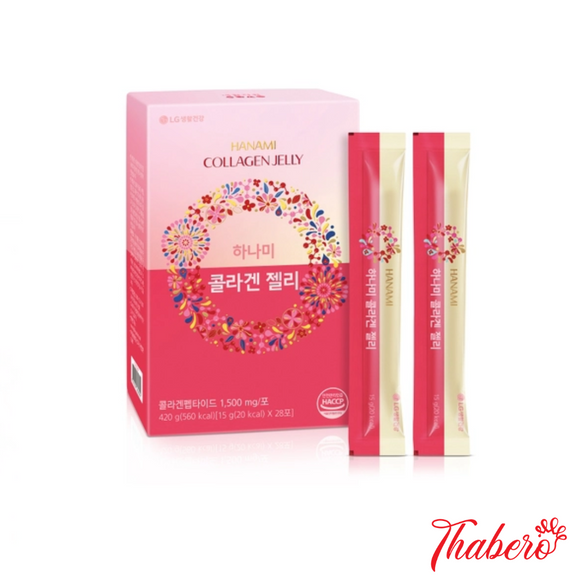 Thạch Collagen LG Hanami 1,500mg Collagen thủy phân lấp đầy độ đàn hồi, độ ẩm và sức sống cho cơ thể, mang lại làn da săn chắc - Vị bưởi