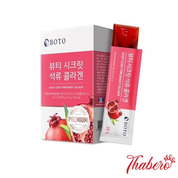 Collagen lựu đỏ dạng thạch nâng cao vẻ đẹp, trẻ hoá làn da, tăng cường sức khoẻ Boto Beauty Secret Pomegranate Collagen Jelly