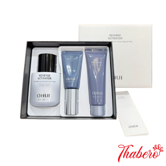 Set Kem Dưỡng Ohui Làm nhỏ lổ chân lông  Mờ Nếp Nhăn, Tàn Nhang, Chống Lão Hoá Reverse Activator Pore Minimizing Retinol Cream