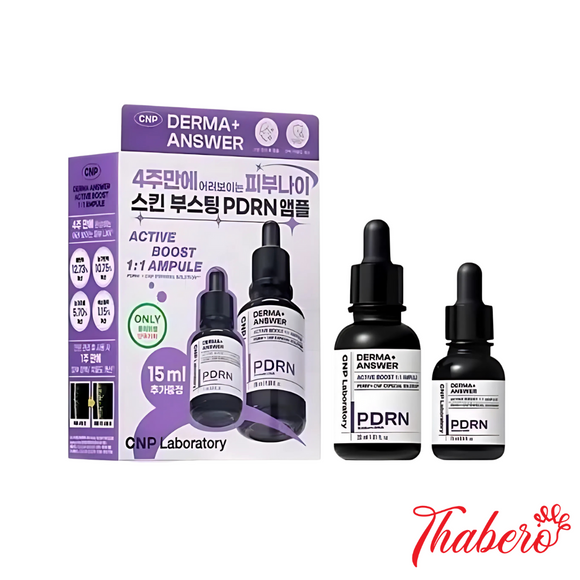 Set 02 chai Tinh Chất PDRN cá hồi dưỡng da căng bóng, trẻ trung, làm đều màu da CNP Derma Answer Active Boost AmpulePDRN cá hồi
