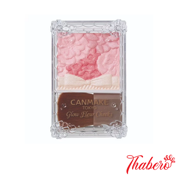 Phấn má Canmake Glow Fleur Cheeks, màu 17 - Hồng dâu tây