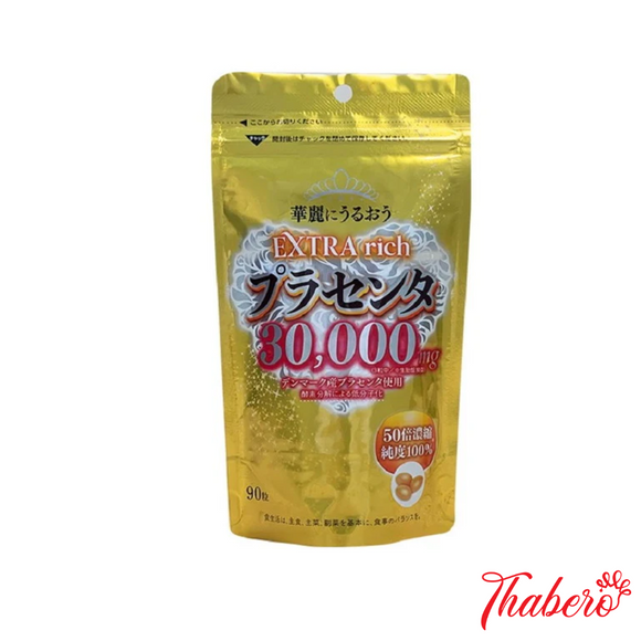 Viên uống giúp da căng mịn làm đầy nếp nhăn và trẻ hoá da  Extra Rich Placenta 30000 - HSD : tháng 10/2026