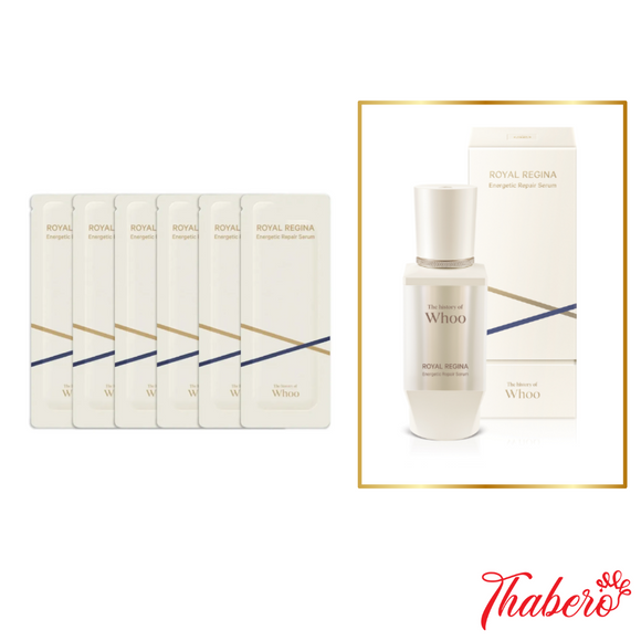 Sample serum Tinh Chất Whoo Royal dưởng sáng trẻ hoá, cải thiện nếp nhăn và tái tạo làn da Royal Regina Energetic Repair - 120 gói x 1ml -120ml
