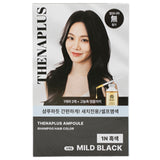 Nhuộm tóc phủ bạc THENAPLUS Ampoule Shampoo Hair Color (1N Mild Black - Đen dịu)