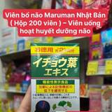 Viên uống Hoạt huyết dưỡng não tăng cường trí nhớ  Ginkgo Biloba Maruman Nhật Bản
