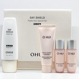 Set Kem Chống Nắng dưởng trắng  cao cấp bảo vệ da tối ưu OHUI Day Shield Perfect Sun Black SPF50+ PA++++ - Vạch đen