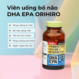 Viên uống bổ não tăng cường trí nhớ minh mẩn, hỗ trợ thị lực, sức khoẻ tim mạch DHA EPA Orihiro Nhật Bản