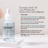 Tinh Chất Cấp Ẩm Đa Tầng, Phục Hồi Da lão hoá   Torriden Dive-In Low Molecular Hyaluronic Acid Serum