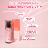 Serum chống nắng nâng tone, dưỡng trắng, chống lão hoá Vely Vely Vitamin Tone-Up Sun Serum 30ml