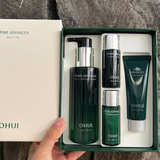 Set Sữa Rửa Mặt Dạng Gel tạo bọt, làm sạch sâu, chống lão hoá O HUI Prime Advancer Gel to Foam Deep Cleanser Special Set - Ohui Xanh lá cây