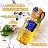 Dầu Tẩy Trang làm sạch sâu lớp trang điểm, sạch da & thông thoáng lỗ chân lông Kosé Cosmeport Softymo Deep Cleansing Oil 240ml