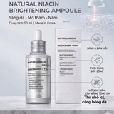 Tinh Chất Dưỡng Sáng Da, Đều Màu, Mờ Thâm Nám JVELYN Natural Niacin Ampoule 50ml