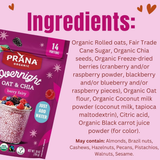 Yến mạch mix hạt chia hữu cơ  PRANA Overnight Chia & Oat - Vị  Berry Fairy