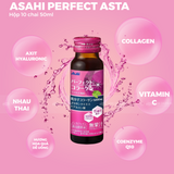 Nước uống Collagen chiết xuất nhau thai làm đẹp da, chống lão hoá Asahi Perfect Asta 5000mg