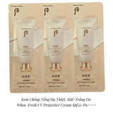 Sample Kem Chống Nắng Mỏng Nhẹ và mát da  Whoo Gongjinhyang Fresh UV Protective Cream SPF50+/PA++++ - WHOO FRESH (120 gói x1ml =120ml)
