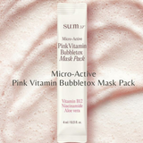 Mặt Nạ Sủi Bọt Thải Độc, Dưỡng Sáng Da Su:m37 Micro-Active Pink Vitamin Bubbletox Mask Pack