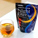 Trà giảm cân ban đêm loại bỏ mỡ tích tụ Orihiro Night Diet Tea Nhật Bản ( màu xanh )