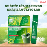 Nước ép lúa mạch non bổ sung chất xơ và vitamin  dinh dưỡng giải độc  sạch ruột , giảm táo bón và làm đẹp da tăng kháng thể  Nhật Bản Ukiyo LAB Japanese Barley Grass Green Juice